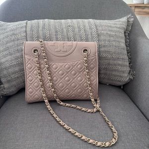 Tory Burch Fleming blush pink handbag